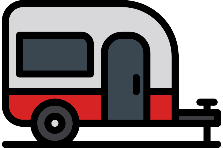 Animated image of a caravan for EZ Self Storage pricing